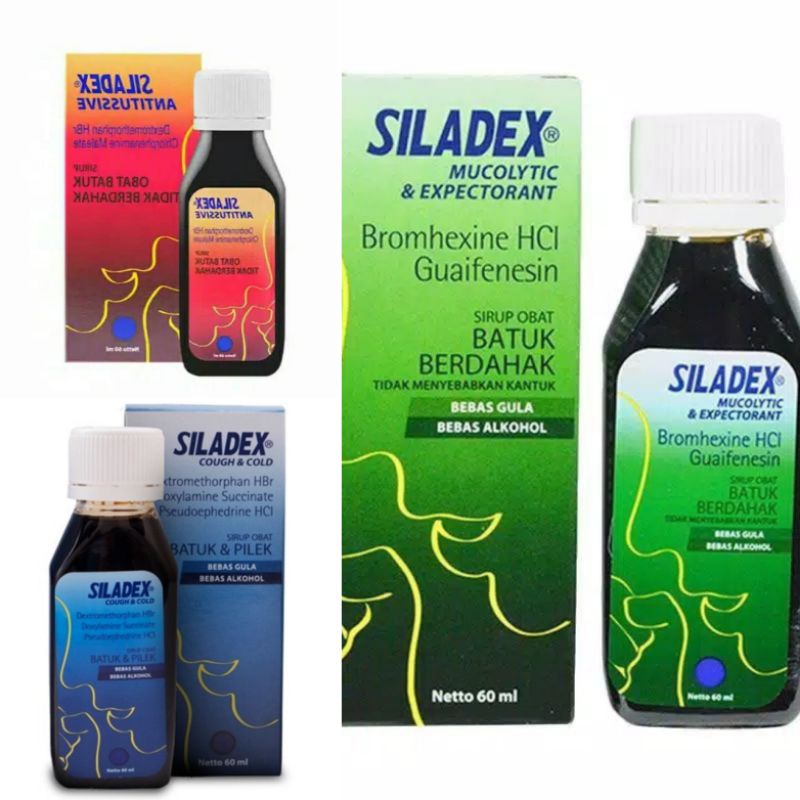 Siladex Obat Batuk Berdahak / flu /pilek / batuk kering / expectoran per botol 60 dan 100 Ml