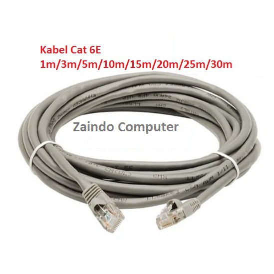 KABEL LAN CAT 6E, KABEL LAN 20M CAT6E UTP CABLE LAN 20 M CAT 6E RJ 45 TERPASANG