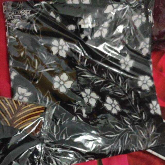 Batik Pria Kenongo Kemeja Tosca Pendek Pekalongan Padi M L Xl Sogan Tulis ::