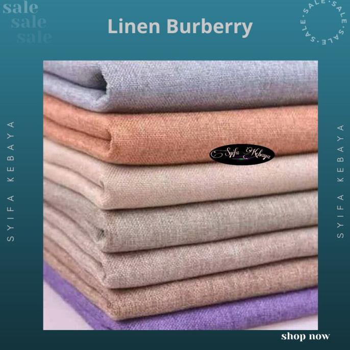 TERMURAH bahan kain katun burbery. linen burberry import. cotton burberry