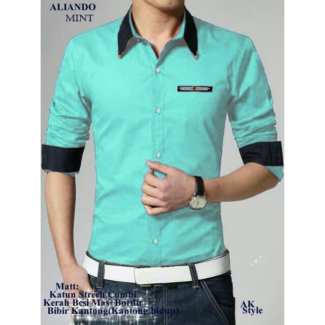 [Aliando Mint AK] kemeja pria katun tosca