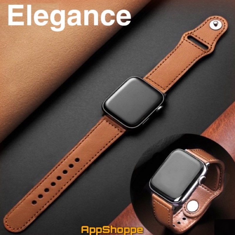 Apple Watch Genuine Leather Strap KULIT ASLI Series SE 7 6 5 4 3 2 1