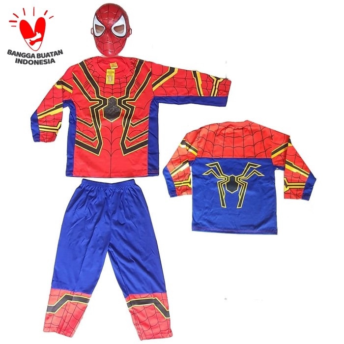 Baju Anak Kostum Topeng Superhero Spiderman Usia 4-5 Tahun