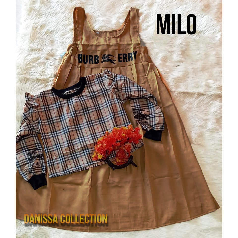 SET OVERALL burberry ANAK 3 S/d 15 tahun terlaris/termurah / ONE SET OVERALL INNER