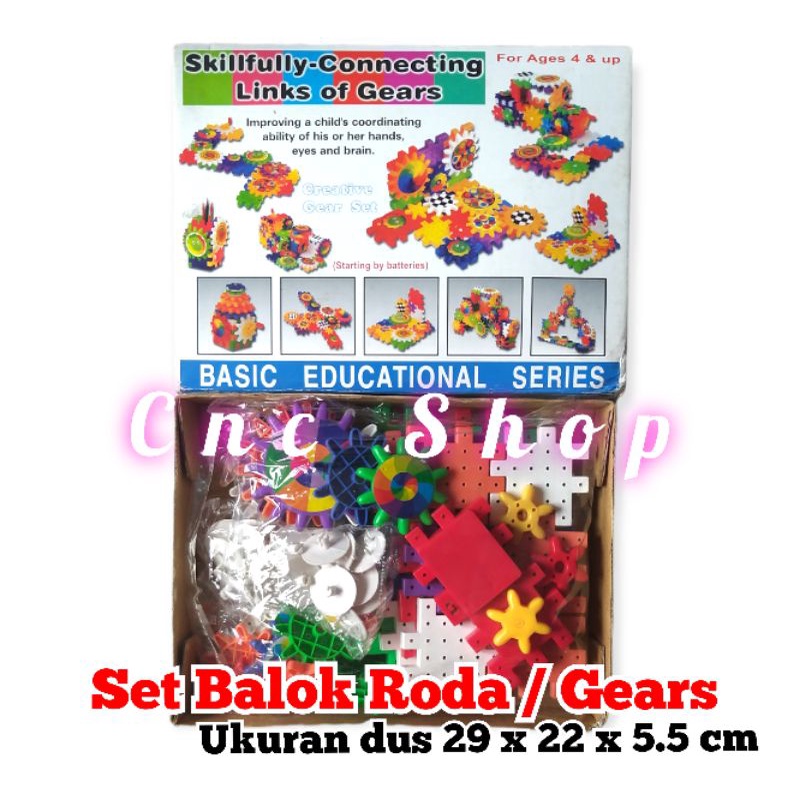 Mainan Edukatif Anak 1Set Brick Roda / Gears Puzzle Balok Kreatif Wheels Bagus Murah