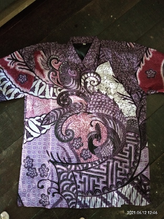 Minoelya Ungu Kemeja Batik Pria Full Furing Reguler Fit C001