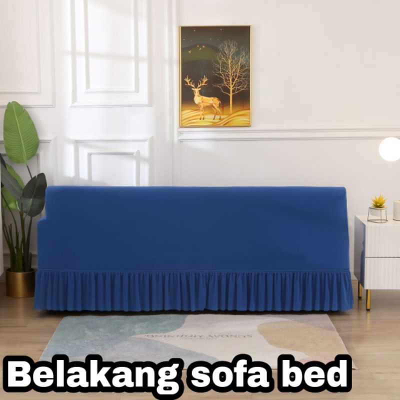 Sarung PELINDUNG sofa bed INFORMA elastis Cover RUMBAI sofa bed import