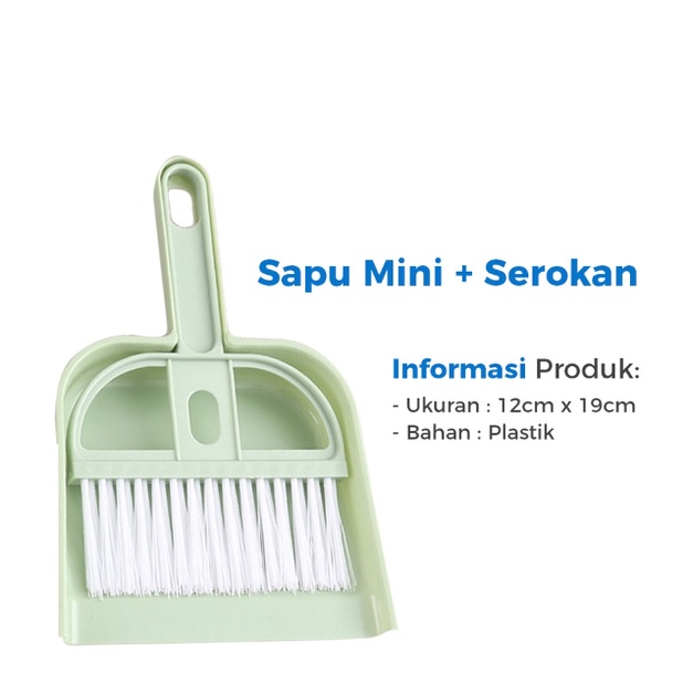 ❤ IJN ❤ Sapu Mini set Serok Cikrak /Sapu mini plus dustpan Pengki Serbaguna kecil kebersihan karpet mobil/sapu meja laptop