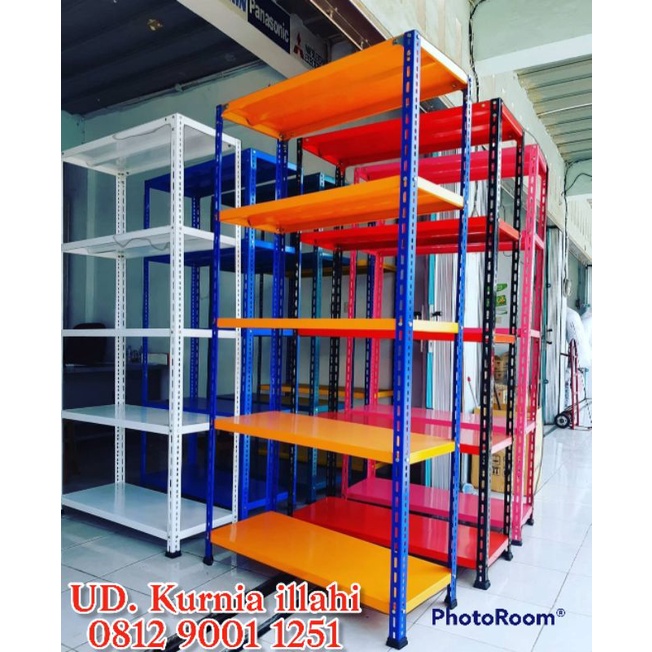 RAK GUDANG / RAK BESI SIKU 4 SUSUN