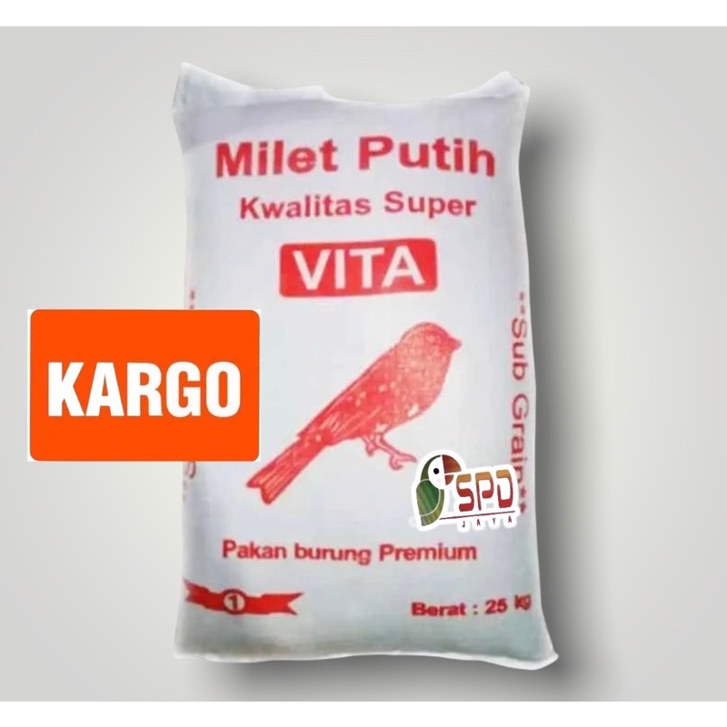 ( KHUSUS KARGO ) MILET PUTIH VITA 1 KARUNG 25 kg