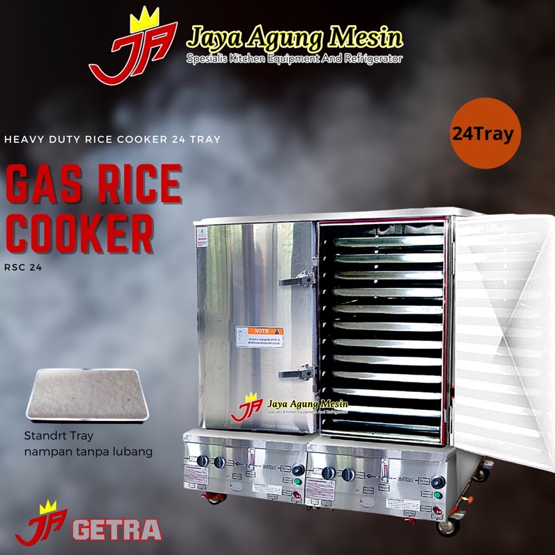 Jual Heavy Duty Gas Rice Cooker RSC 24 Getra/Mesin Pemasak Nasi RSC 24