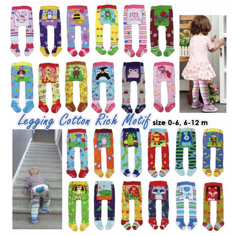 Legging Bayi 4in1 girl/boy cotton rich tight