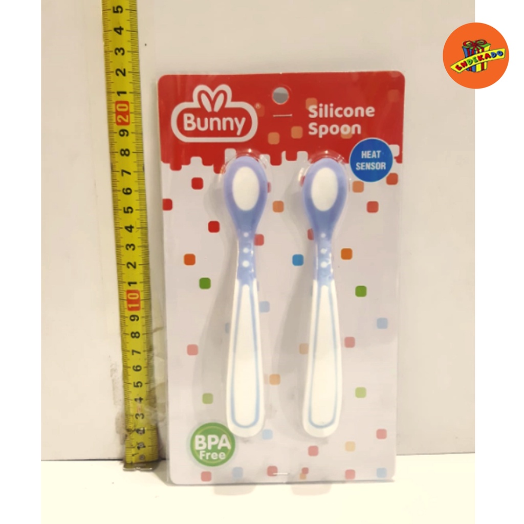 BUNNY SILICONE SPOON WITH HEAT SENSOR - Sendok Silikon 2pc