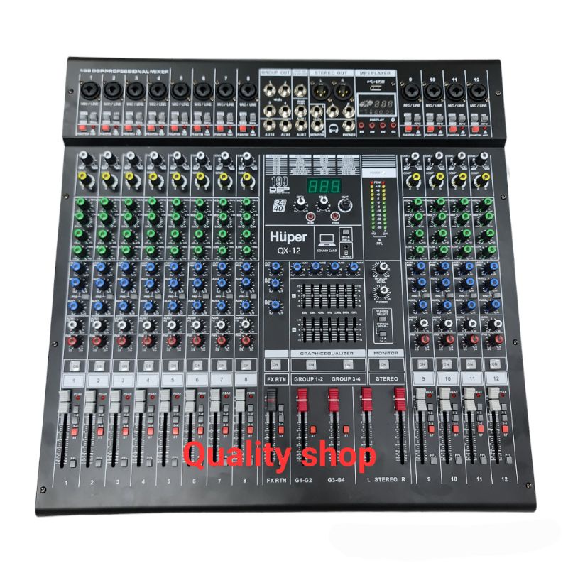 Mixer audio12ch Huper QX12 original Huper Qx12 qx12 bluetooth