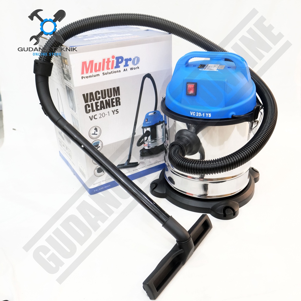 Vacuum Cleaner 20L MULTIPRO VC20-1YS - Mesin Sedot Debu 20 liter Wet &amp; Dry Vacum Vakum VC 20 1 YS MULTIPRO