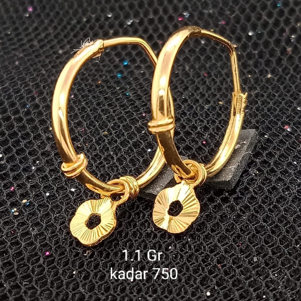 Anting Jipsi Emas 17 K - 1.1 Gr Kadar 750 - 2156