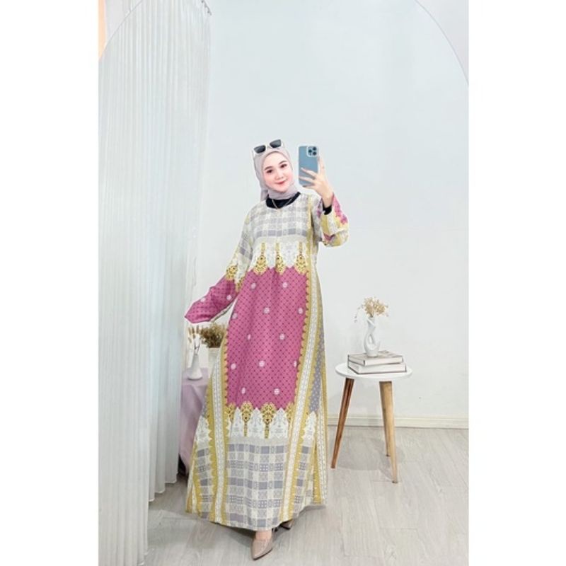 GAMIS MAXMARA MOTIF POLKADOT KOTAK2