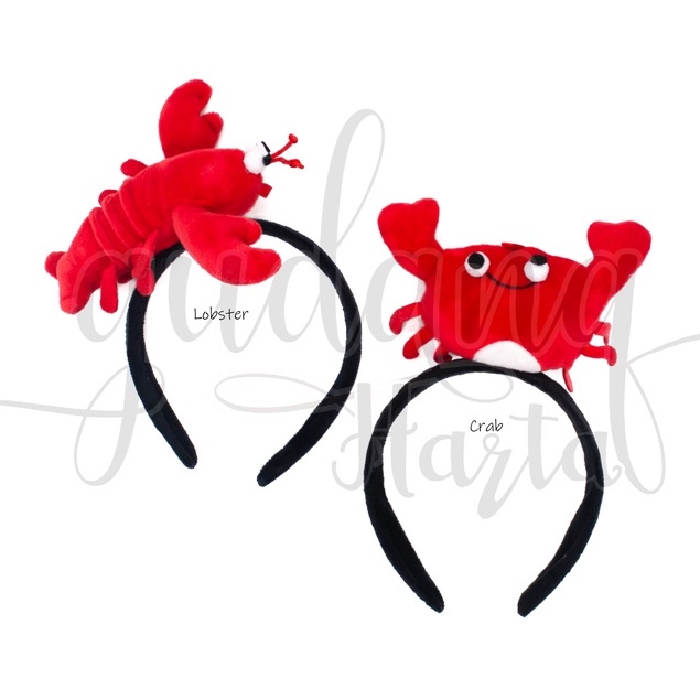 Bando Lobster Crab Hairband Motif Udang Dan Kepiting Bandana GH 211133