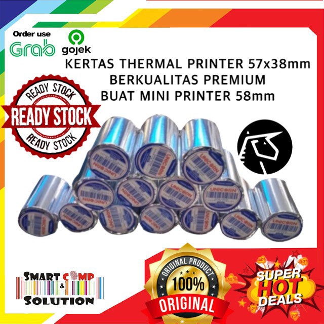 Kertas Thermal Printech uk. 57x38 untuk Printer Bluetooth