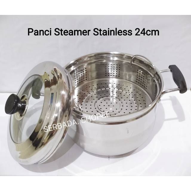 STEAMER PANCI KUKUS STAINLESS STEEL 24CM