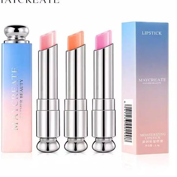 codeZz6Z0--(COD) MAYCREATE LIPSTICK MOISTURIZING ORIGINAL / LIP BALM PELEMBAB BIBIR ANTI AIR TAHAN L