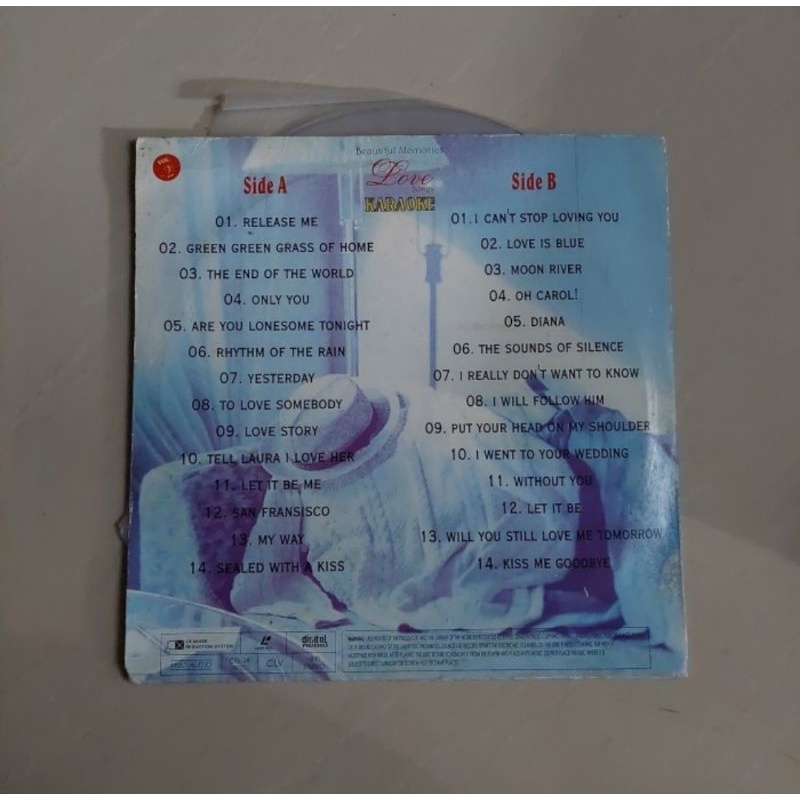 Kaset Laser disc lagu Beautiful memories Vol 2