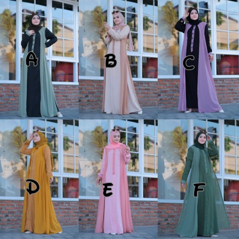 luhana dress gamis simple gamis ceruty dress polos