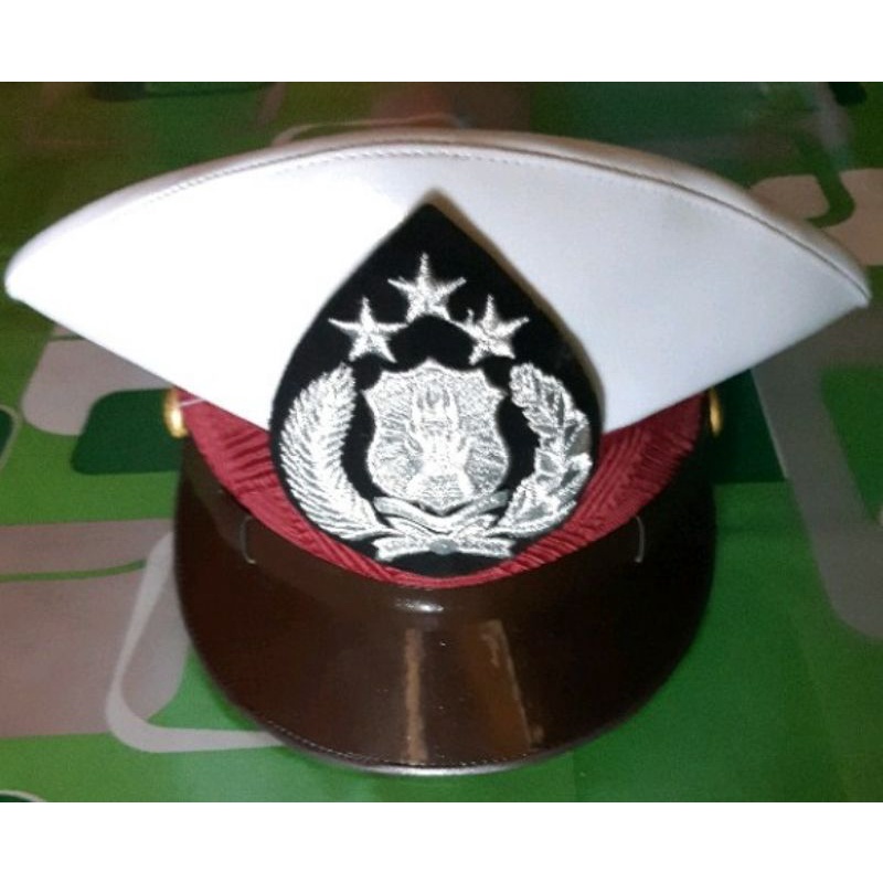 Topi Pet Polisi - Topi PDH Polisi - Topi Pet Lantas Bintara - Topi Lantas - Topi Bintara