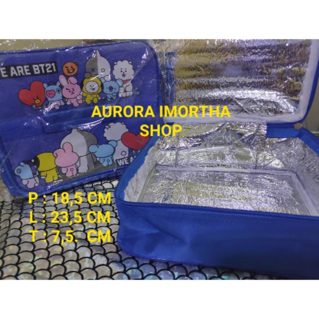 TERMURAH KOTAK BEKAL MAKAN BTS / TAS BT21 / TAS BTS