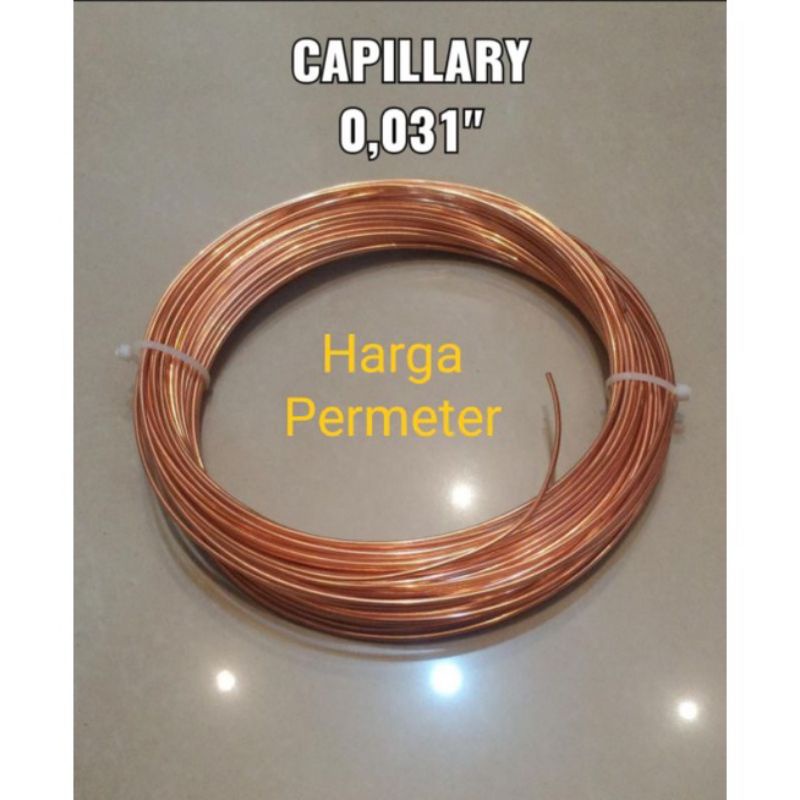Pipa Kapiler copper capillary Tube Kulkas 2 pintu Freezer Showcase 0,31 in meteran