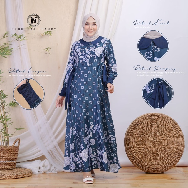 VANILA DRESS By nadheera Luxury | Vanilla Dress free Hijab N-009