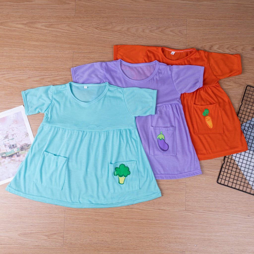 IL - LILO POCKET DRESS ANAK PEREMPUAN 1-5 TAHUN EARTH TONE EDITION