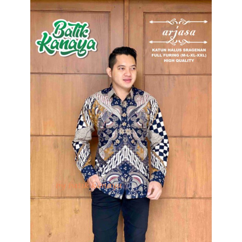 Kanaya Kemeja Batik Pria Lengan Panjang Full Furing Modern ARJASA