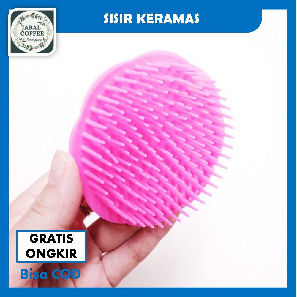 Sisir Silikon / Sisir Mandi / Sisir Keramas Karet / Sisir Keramas Bunder Karet J83