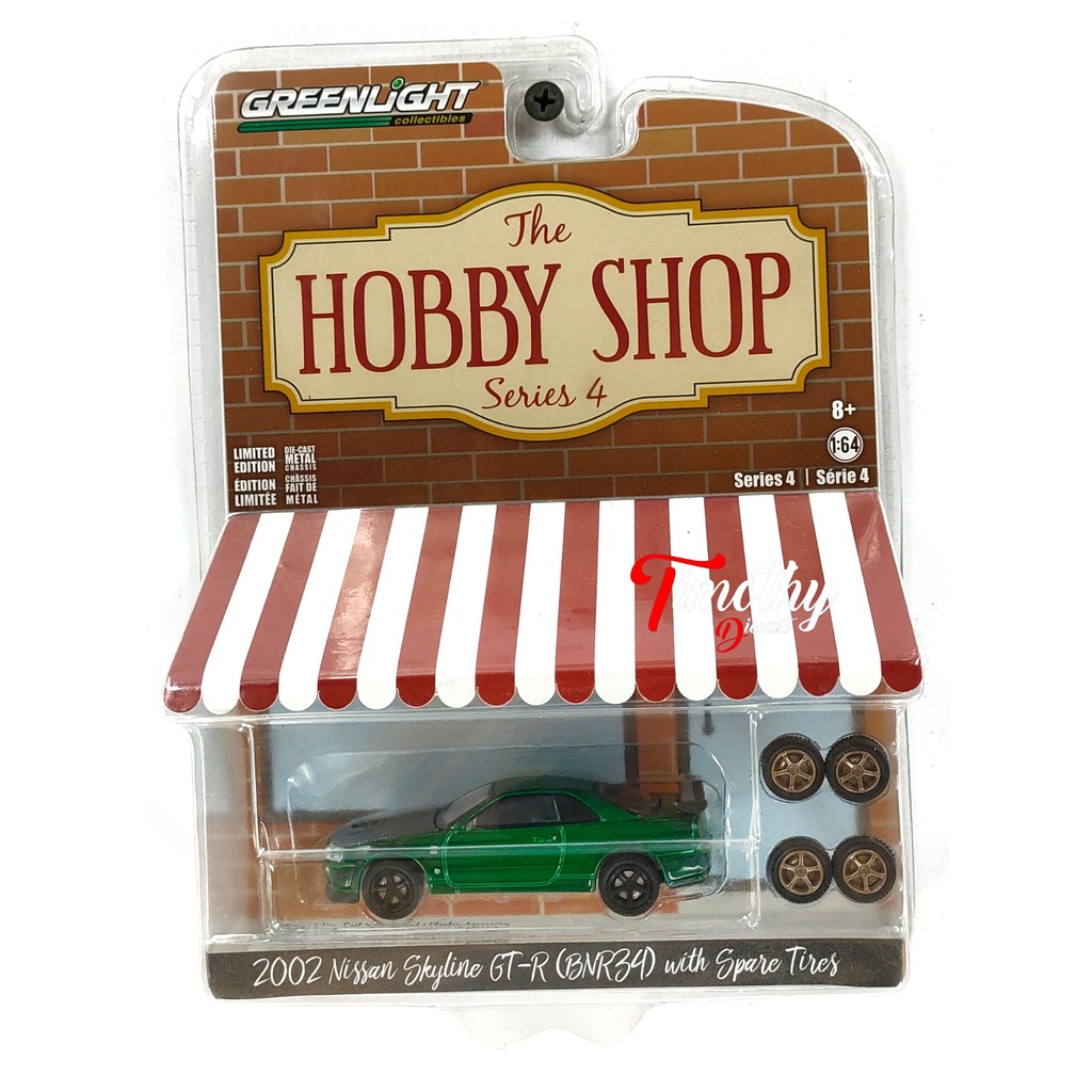 Greenlight Green Machine 2002 Nissan Skyline GTR R34 Timothy Diecast