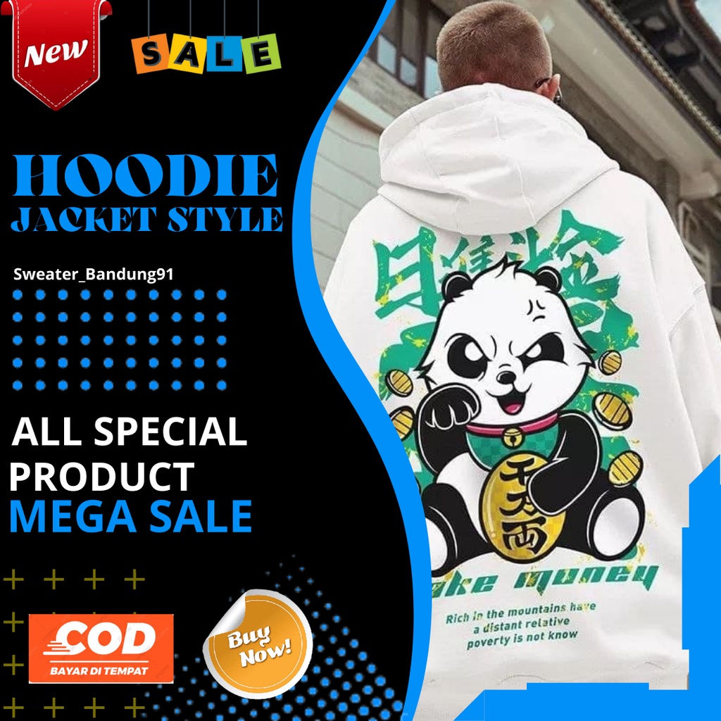 Baju Hoodie Make Money Panda jaketnya pria wanita