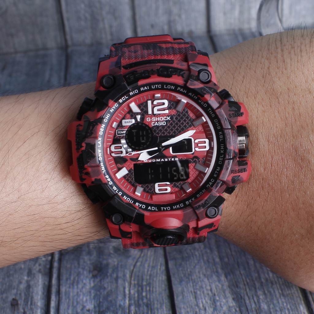 PROMO MURAH DAPET BONUS  G Shock Casio GWG1000 Tali Merah , Jam tangan pria keren