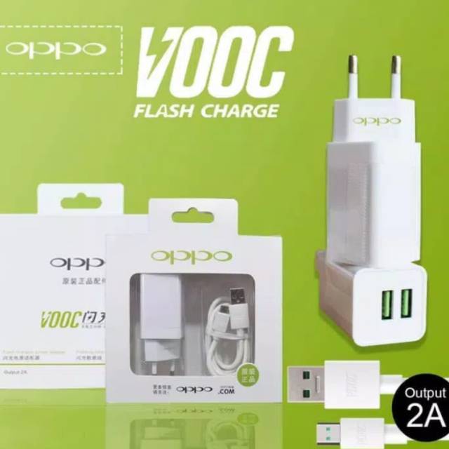 Charger  Oppo Vooc Fast Charging 2Amper 2Port USB Ori