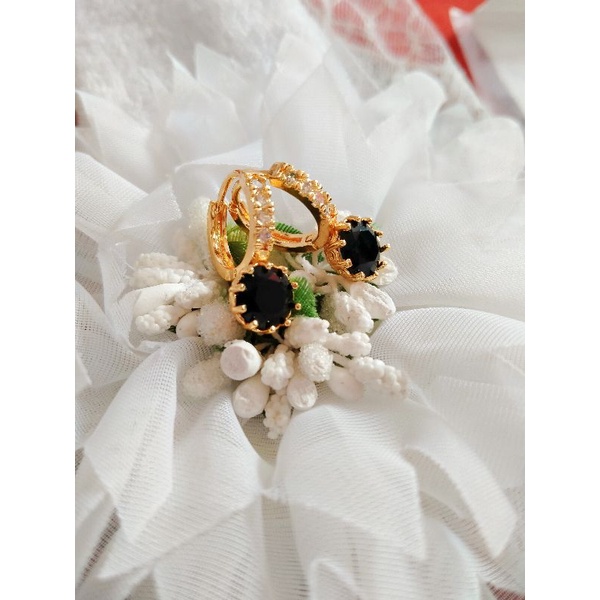 anting mata hitam titanium super cantik murah