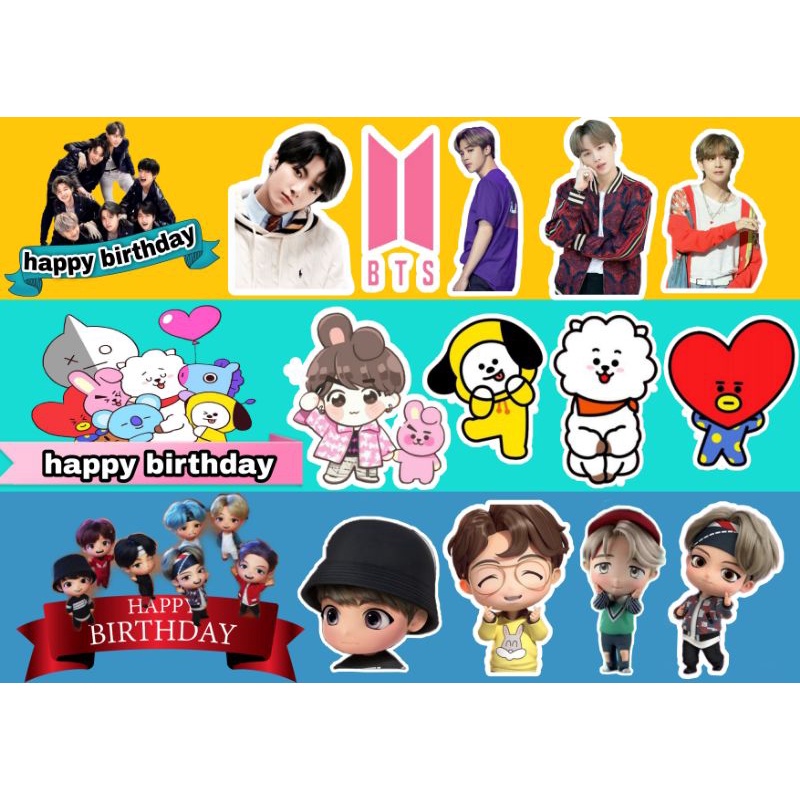 

stiker bts chromo murah A5/stiker karakter/stiker kertas/stiker mainan