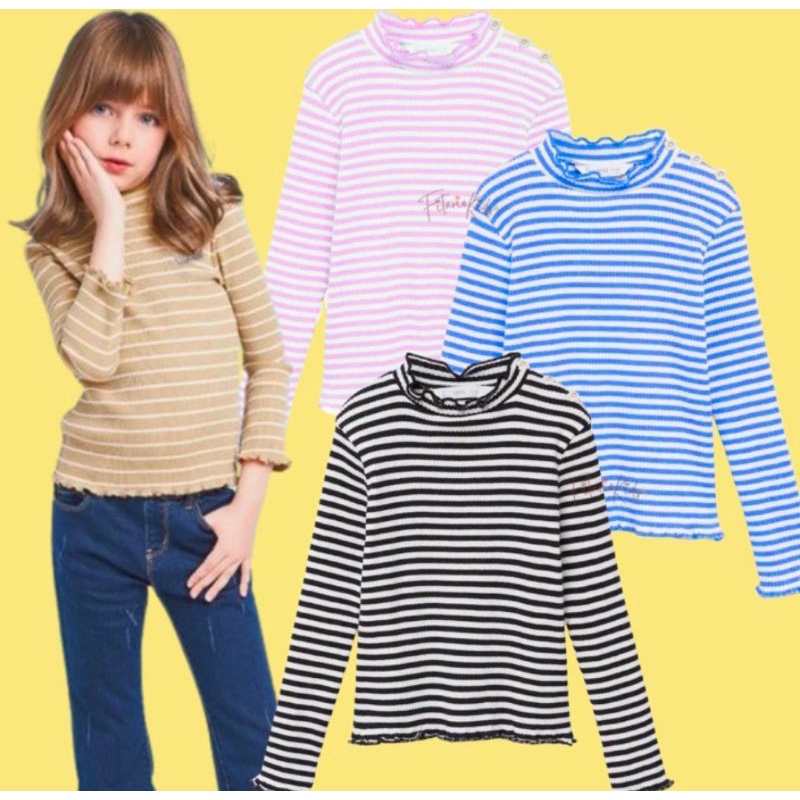 KAOS STRIPE LENGAN PANJANG ANAK PEREMPUAN JANIE AND JACK