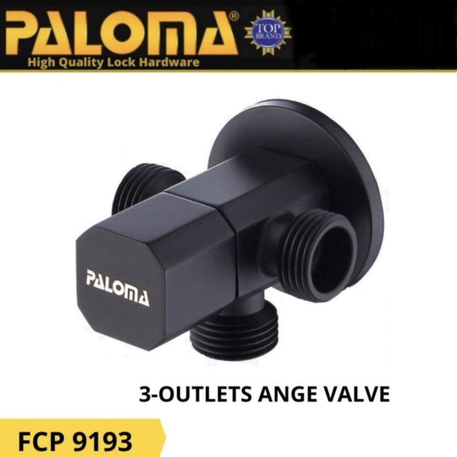 PALOMA FCP 9193 KERAN STOP CABANG 3 TOILET JET SHOWER KRAN AIR BLACK