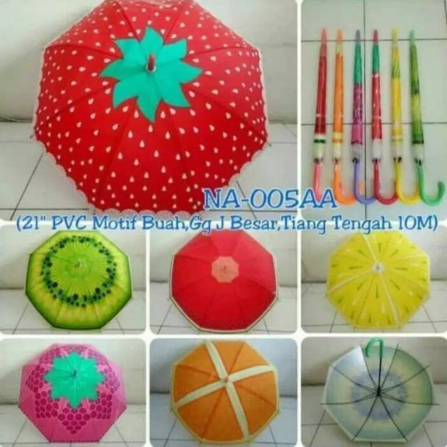 Payung Buah /Payung Tongkat motif / Payung karakter