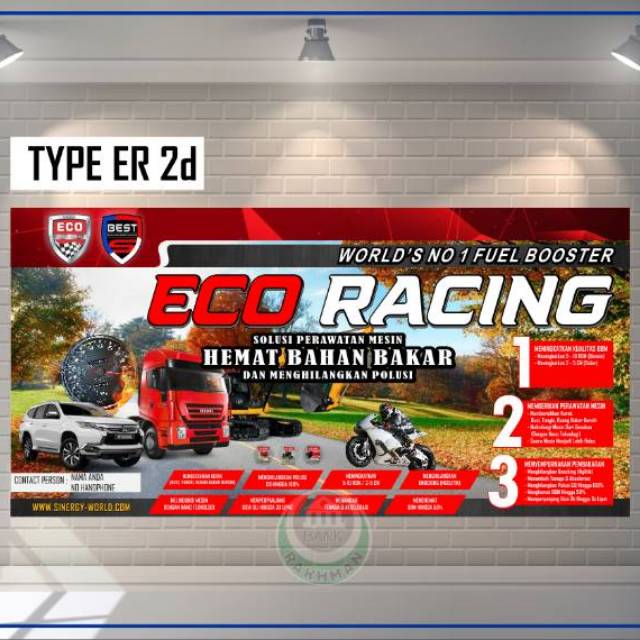Contoh Baliho Eco Racing gambar spanduk