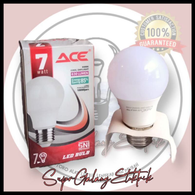 Led Bulb Ace 3w , 7w,  9w 15w 18w//Lampu Led ACE