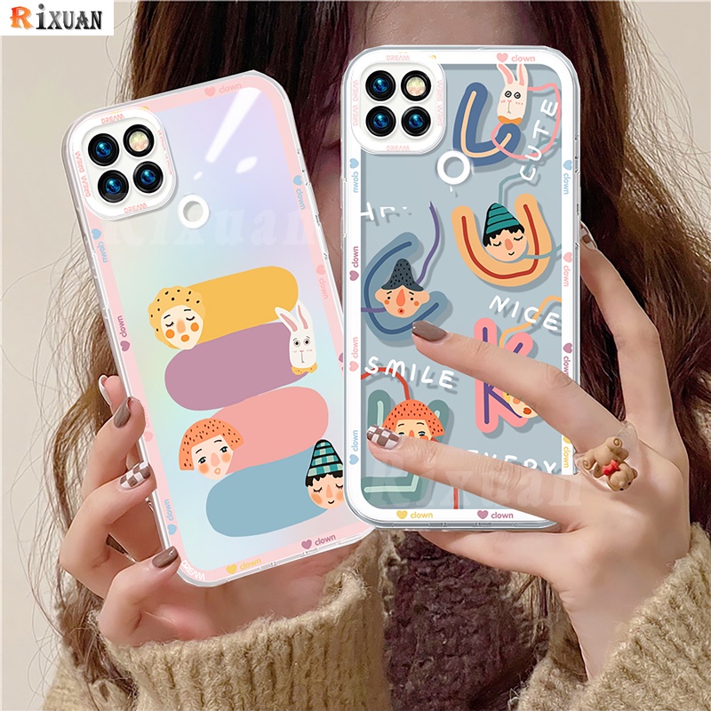 Soft Case TPU Transparan Motif Kartun Untuk Realme C25Y C21Y C35 C31 8i 9i C11 2021 C25 C25S C15 C12 C3 C2 Realme 5 5i 6i