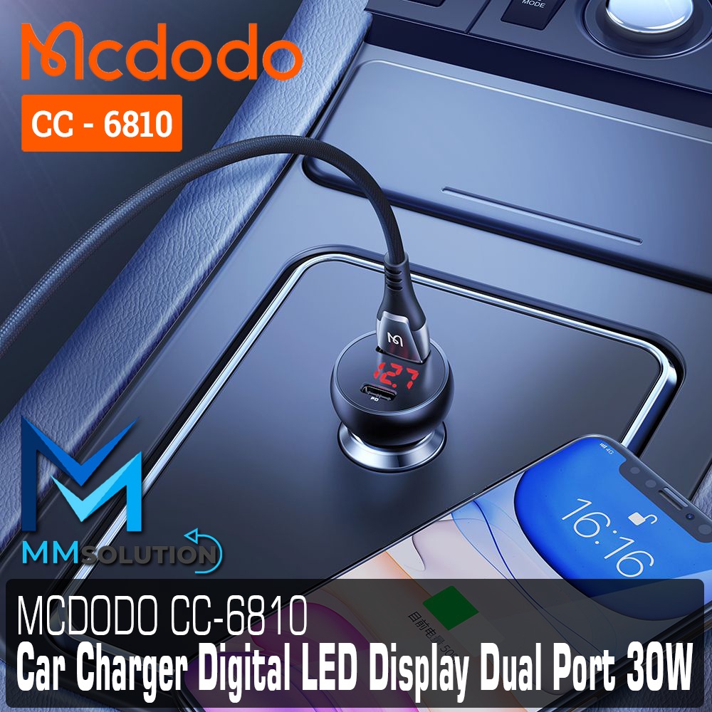 MCDODO CC-6810 Car Adaptor Charger Dual Output Fast Charge 30W