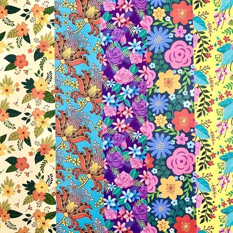 

Bundara.id At-1383 Banyak motif Kertas kado unik karakter bunga batik anak
