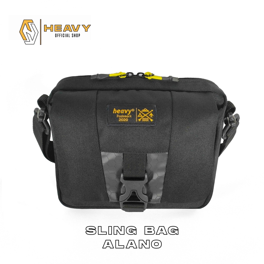 Tas Selempang Pria Heavy Original Sling Bag Premium Black Alano - Tas Unisex Heavy