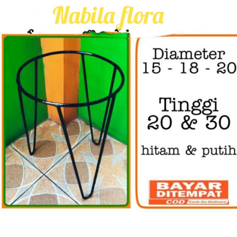 Standing rak pot bunga model jengkok,
